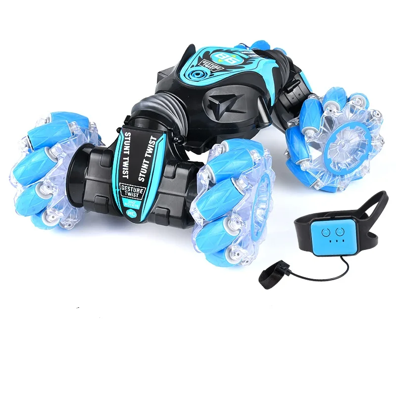 Watch Control Transforming Twist Rc Stunt Remote Control Double Side Rock Crawle Drift Stunt Car