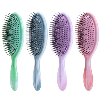 Cheap Custom Logo Detangler Air Cushion Comb Paddle Brush Sets with Beaded headstring