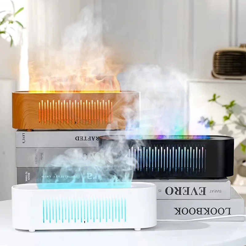 New Hollow Simulation of Flame Humidifier Colourful Lights to Create the Atmosphere of Home Essential Misting 7