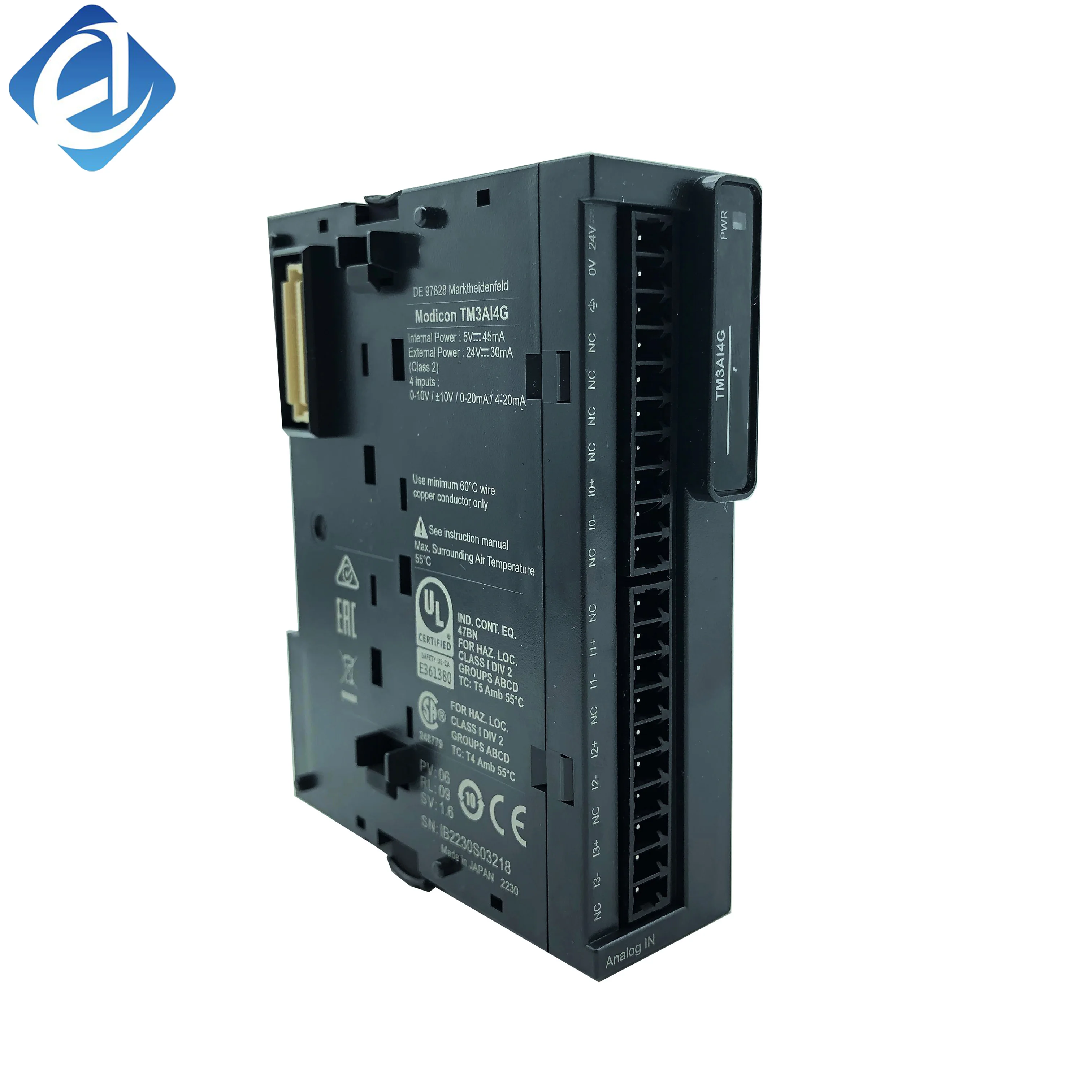 Nouveau module d'entrée analogique original TM3AI4G / Tmc3al4g, en stock dans l'entrepôt