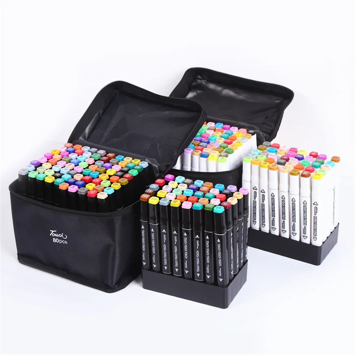Latest top selling Multi functional School Supply 168 color marker pens permanent painting art pen stationery set for children