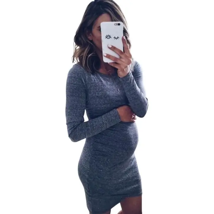 21圆领孕妇装缠绕系带收腰连衣裙长袖服装孕妇休闲连衣裙 Buy 批发护理睡衣睡裙穿着病号服交付 劳工 产假 妊娠 软哺乳连衣裙 高腰孕妇装拼接a字裙衬衫裙母乳喂养护理盖 时尚纯棉孕妇条纹护理礼服长款夏季孕妇装服装办公室