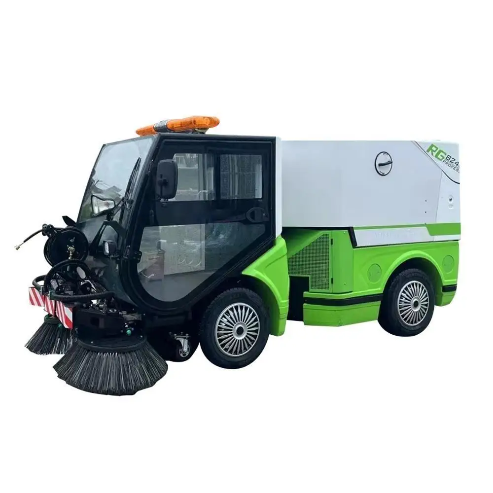 Industrial Driving Four Wheel Steering Road Sweeper Cleaning Machine ...