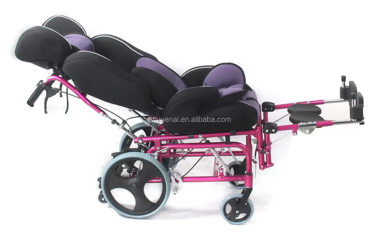 Medical Supplies Quadriplegic Cerebral Palsy Wheelchairs for Children Aluminum Light Weight Wheelchair Hot Sale Good Price