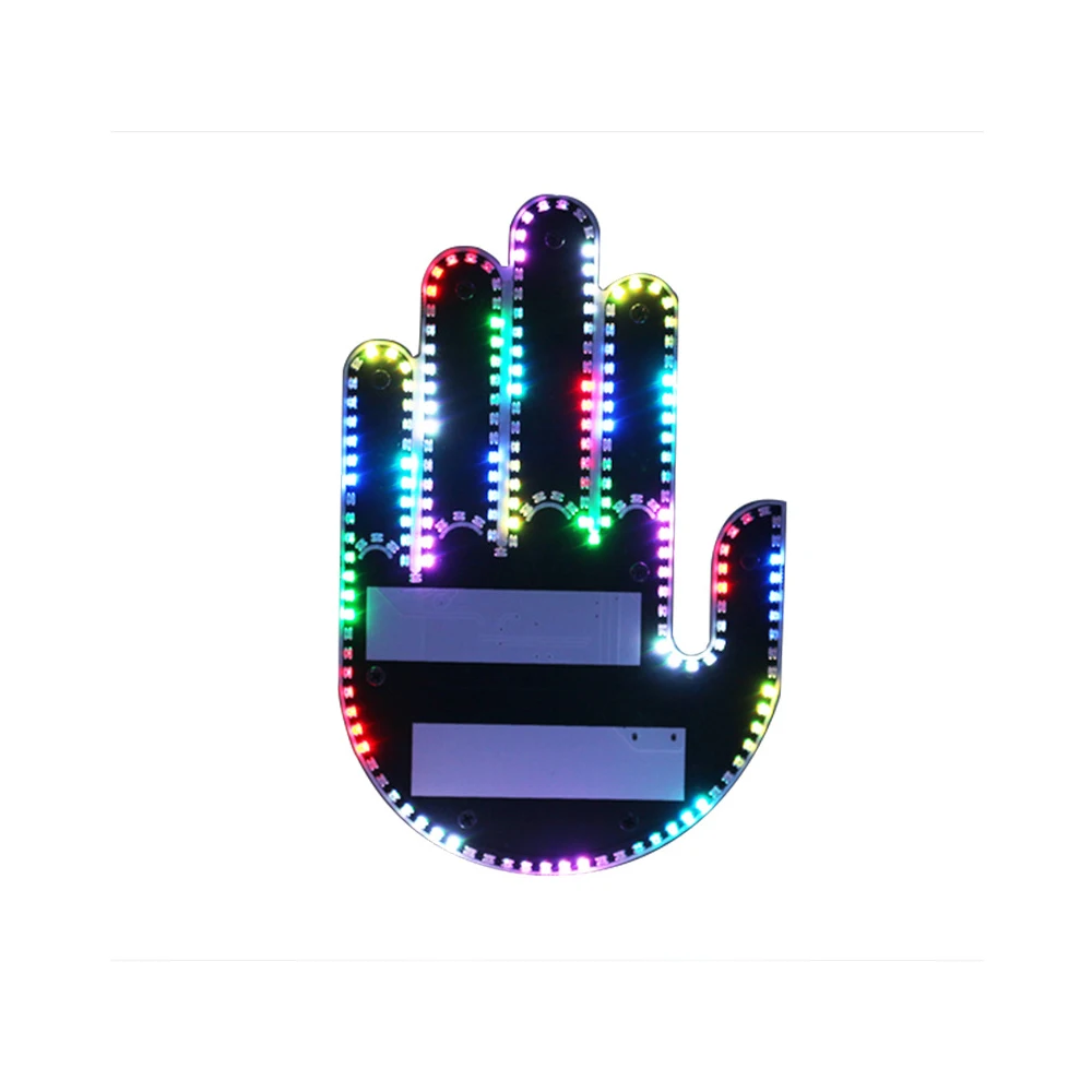 Rgb Smart Car Led Finger Sign Electronic Signs For Cars - Buy Finger ...