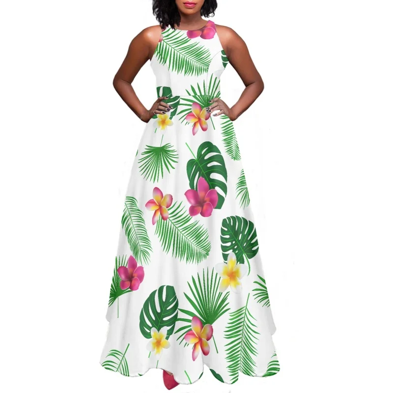 1 MOQ Custom Gold Palm Monstera Leaf Hawaii White Casual Long Maxi Dresses for Women Elegant Flowy Dress Club Wear Party Outfits| Alibaba.com 1 MOQ Custom Gold Palm Monstera Leaf Hawaii White Casual Long Maxi Dresses for Women Elegant Flowy Dress Club Wear Party Outfits| Alibaba.com