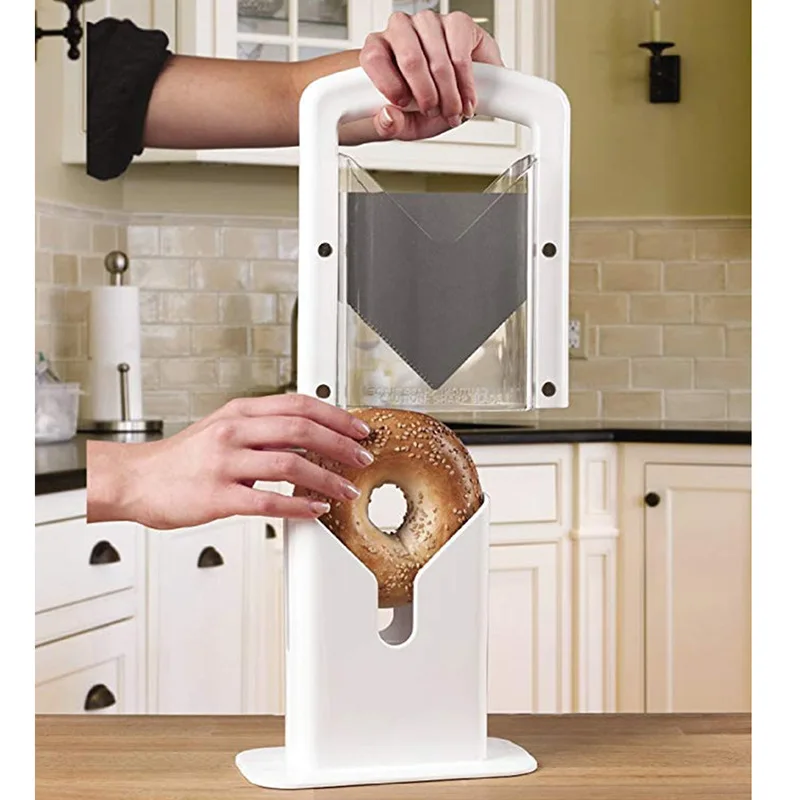 Helloworld Bagel Guillotine Universal Slicer Holder Perfect For Cutting