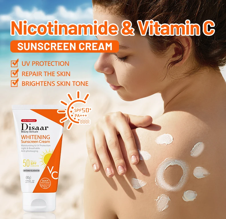 Disaar Spf 50 Whitening Light & Breathable Sunblock Vitamin C Aloe Vera Uv Protection Facial Sunscreen