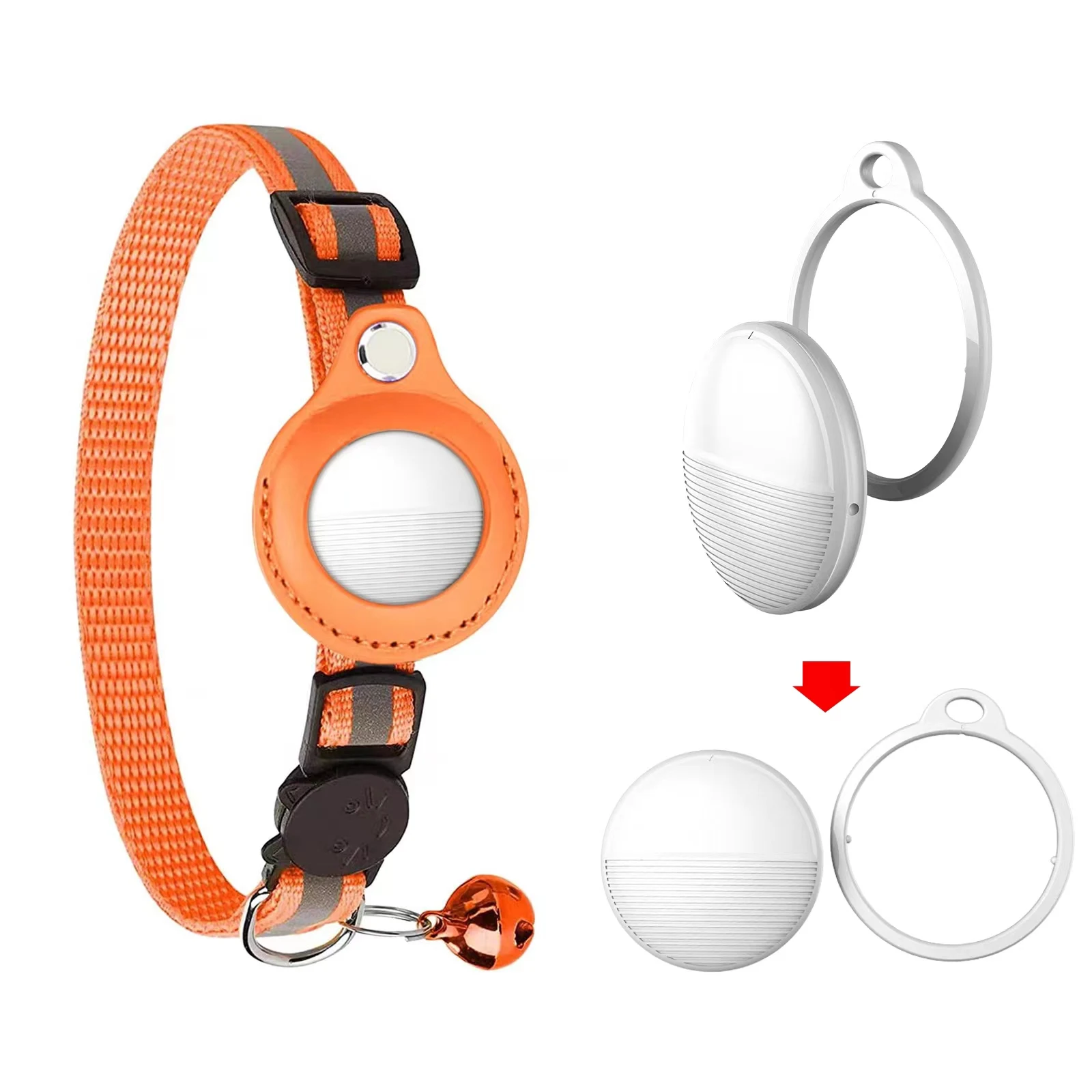 High Quality Automatic Rounded Pet GPS Tracker Tag Smart Animal Locator for Dogs Navigation Features High-Durable Plastic Tag