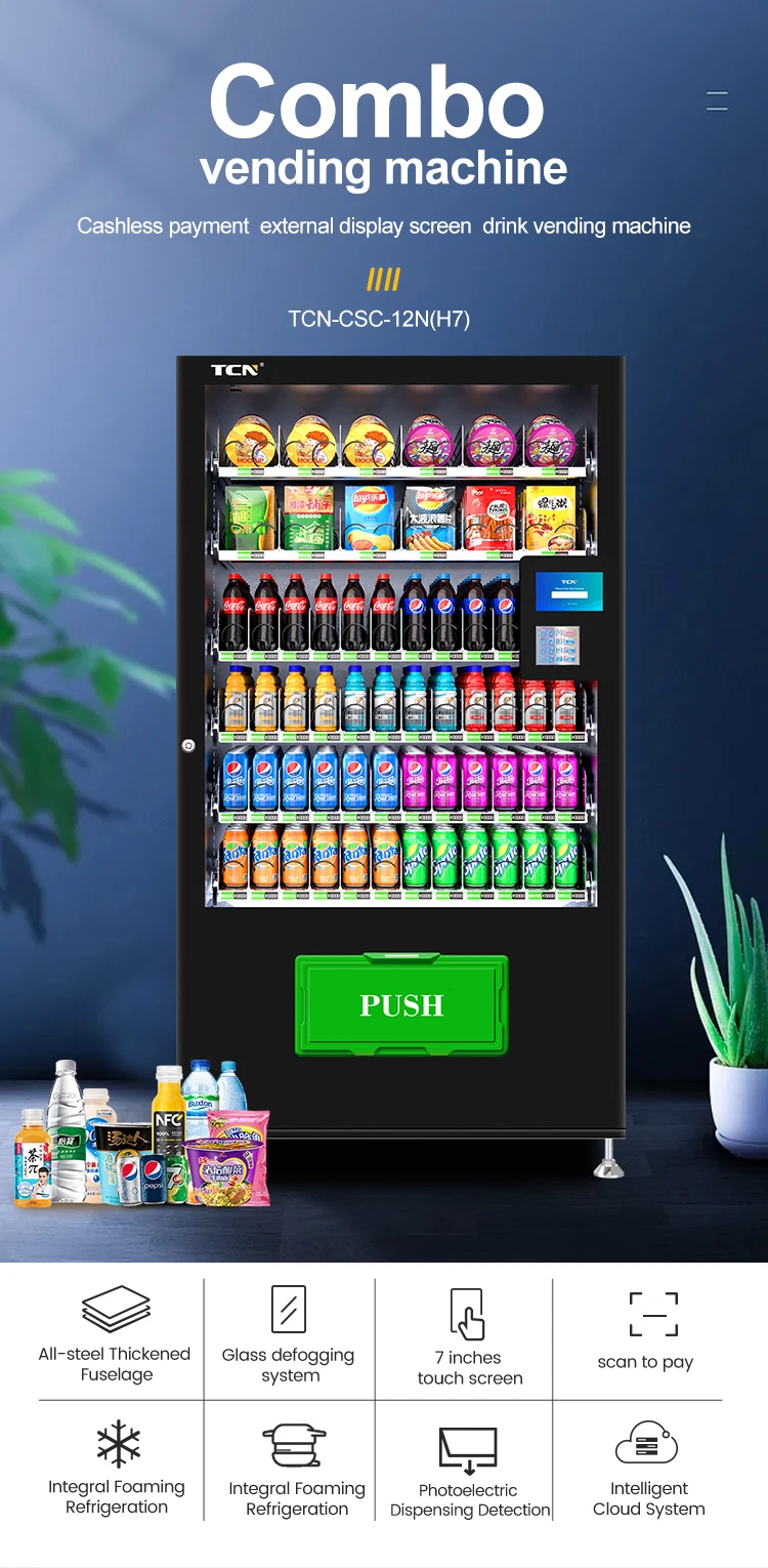 Tcn New Technology Vending Machine Touch Screen Qr Code Vending Machine