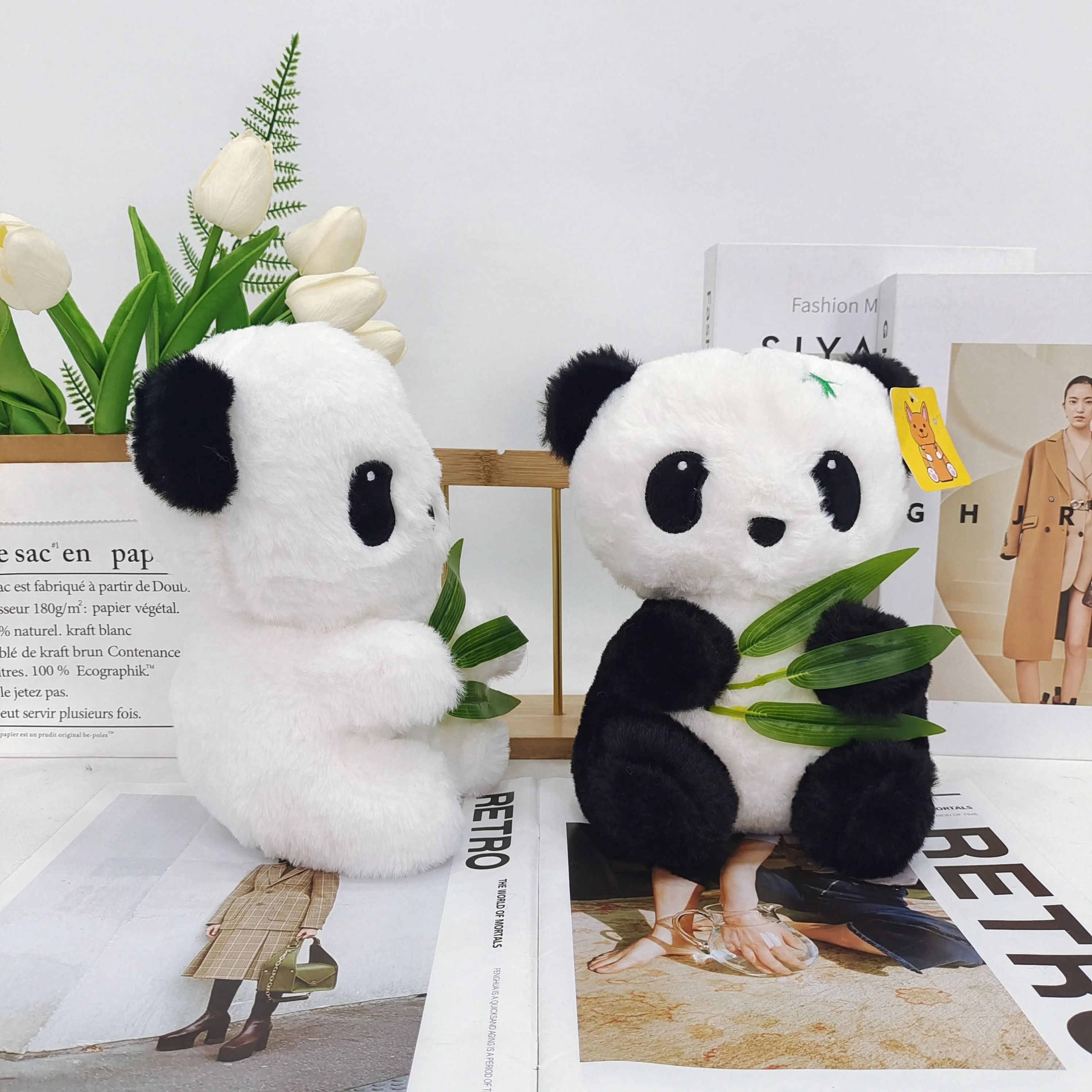 A02646 Factory Direct 21 cm Cute Bamboo Panda Plush Toys Kids Toys Birthday  Gifts Soft Cute Baby