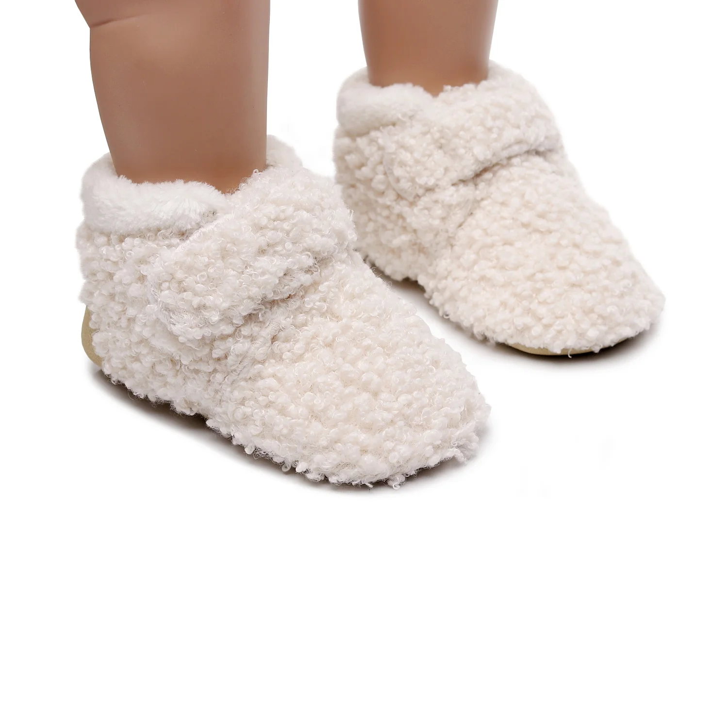 EVERTOP new outdoor warm sherpa fleece thermal prewalker snow shoes baby winter shoes