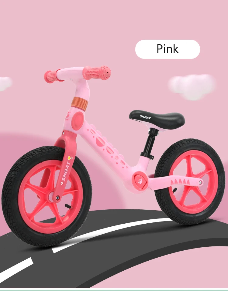 New 12 Inch Model Without Pedal Height Adjustable Bike Children's Kids Balance Bike Toddlers