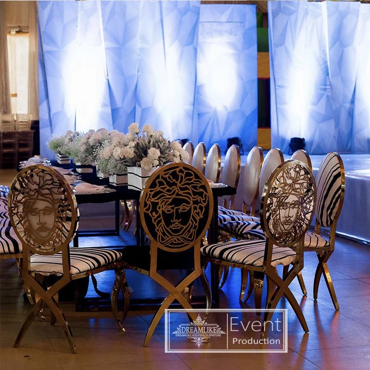 Modern Wholesale High Quality Gold Metal X Legs Stainless Steel Wedding