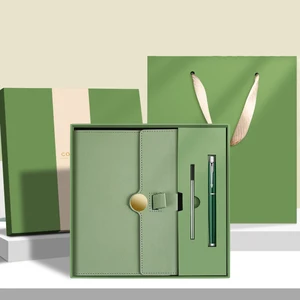 Top End Business Office Notepad Gift Three Fold Magnetic Business Notebook Gift Box Set with Pen