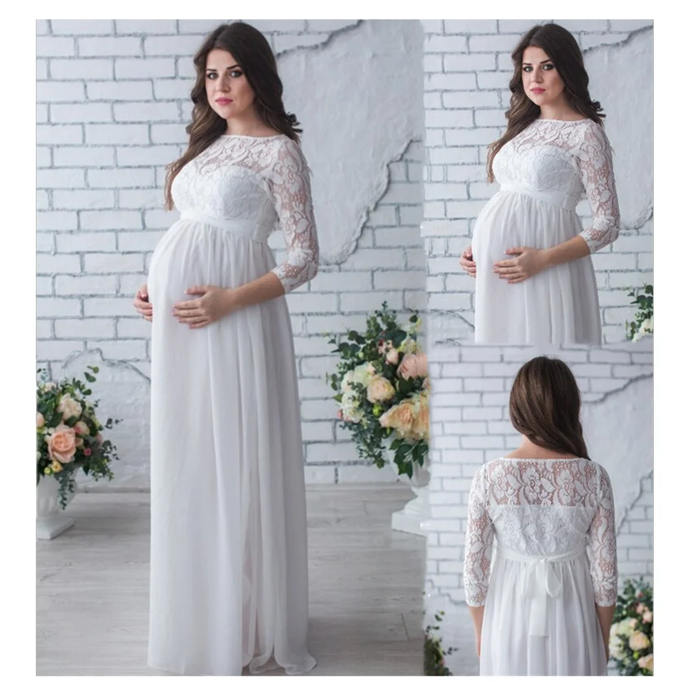 High Quality Soft Lace Maternity Dress ...