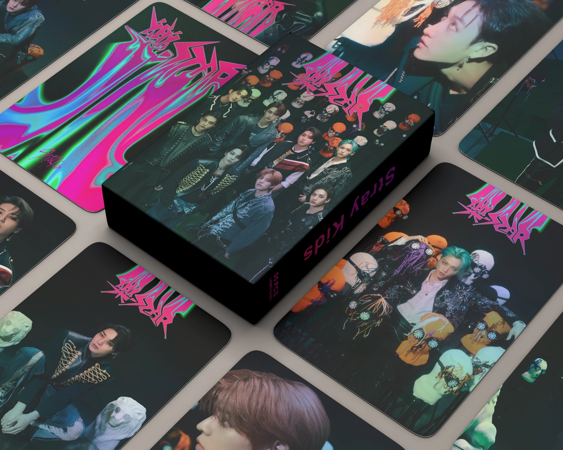 KPOP Idol Stray Kids ROCK STAR Laser Photocard - 55pcs/box