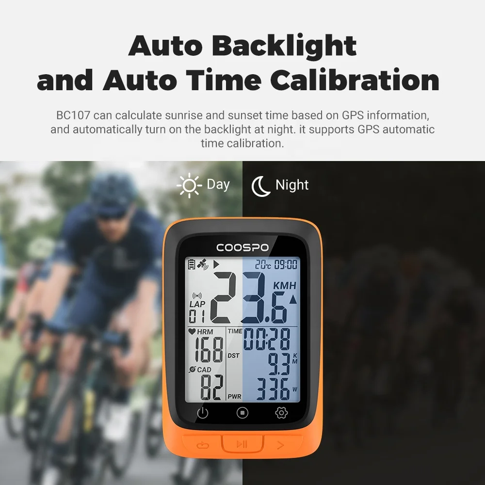 Coospo BC107 Cycling Wireless Stopwatch Bicycle Computer Smart GPS Bike  Computer