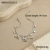 Nmsa-k3210-3 steel color butterfly anklet