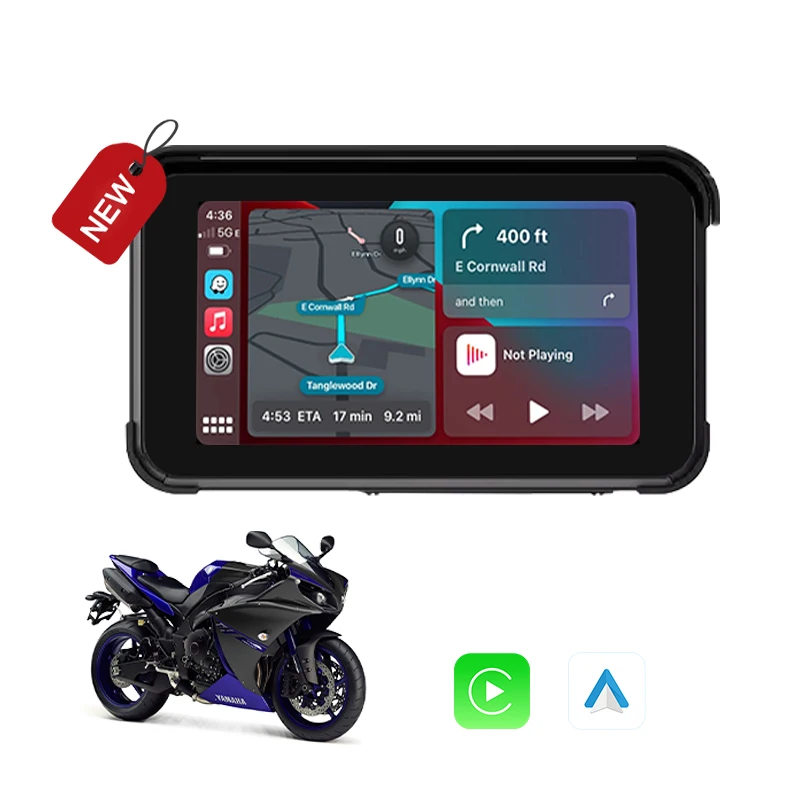 Android Auto Gps Screen For Bike Waterproof Motorcycle Carplay
