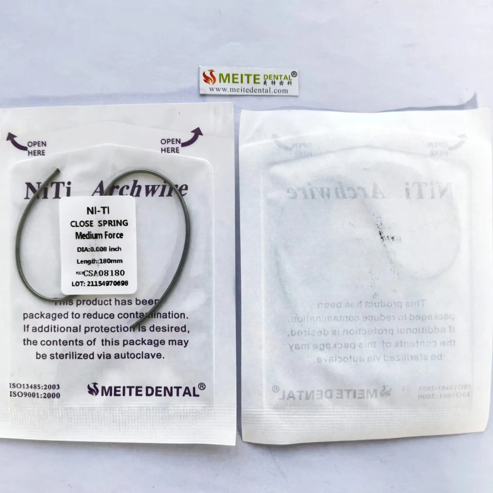 Dental Manufacturer Orthodontic Open Coil Spring 180mm