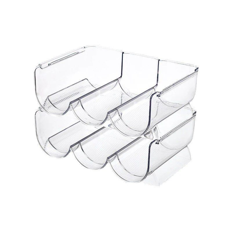 Transparent Stackable Plastic Water Bottle Storage Rack,three