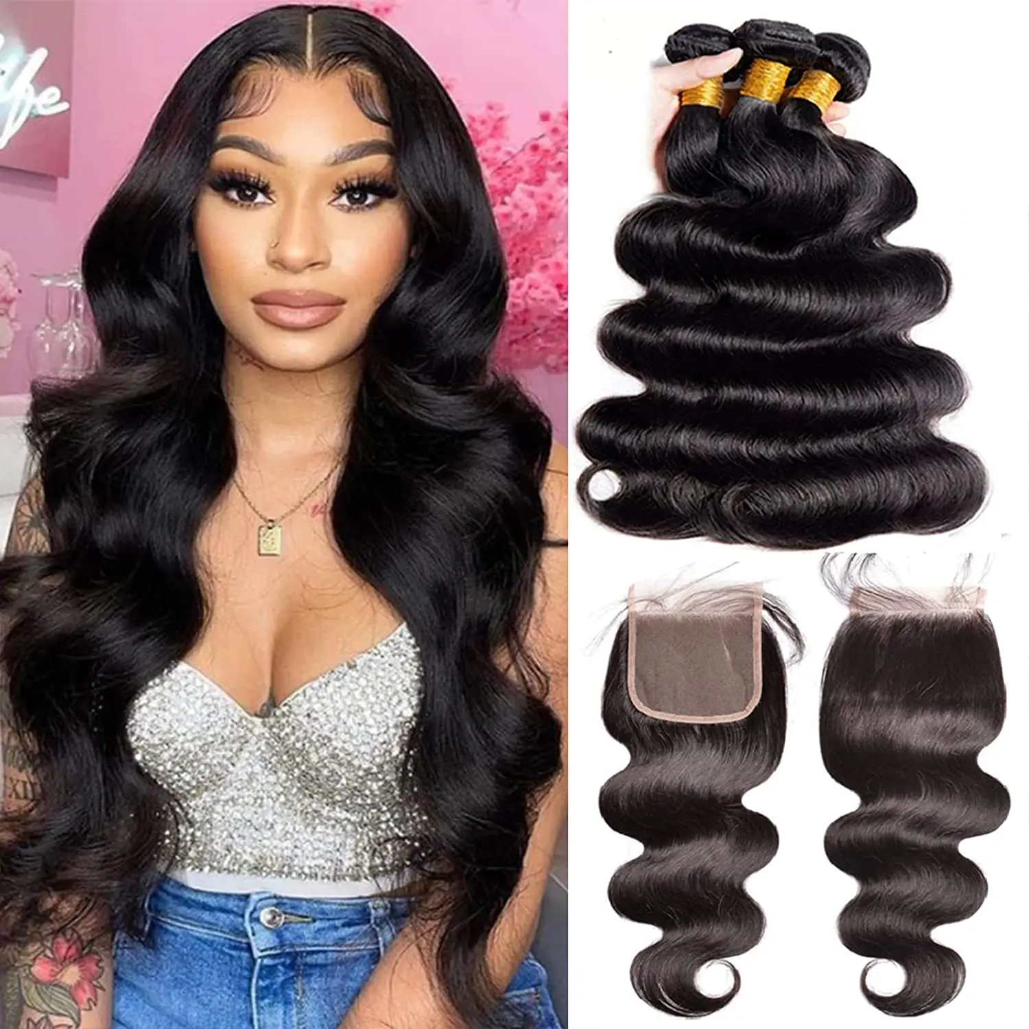 Wholesale 100% Natural Black 9A Brazilian Virgin Remy Human 