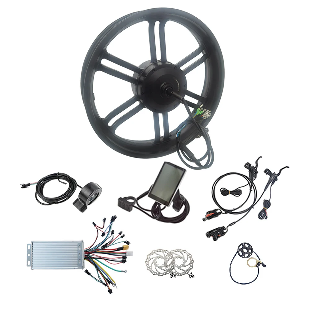 48V 750W Brushless Gear Hub Motor Electric Bike Conversion Kit