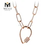 Cadena de eslabones de oro rosa de 14k