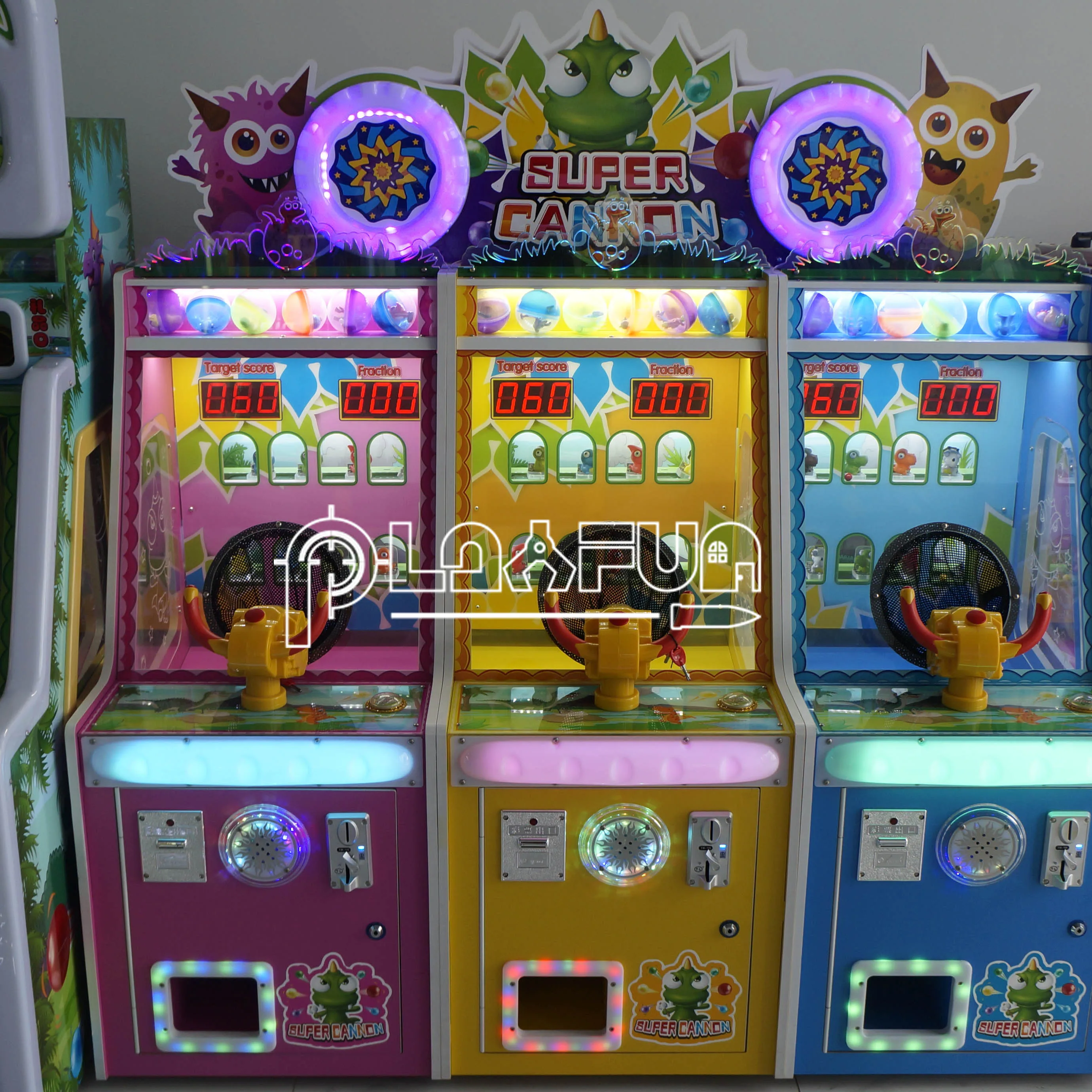 플레이펀 제조업체 도매 디노랜드 티켓 교환 코인 작동 어린이 볼 슈팅 아케이드 게임기