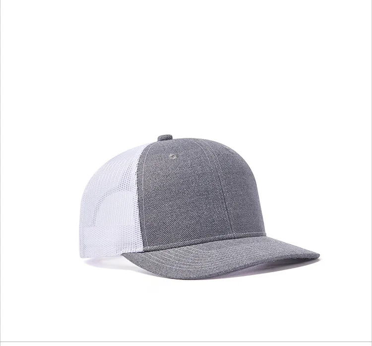 Spliced Cap Customized Spliced Yarn Sports Mesh Baseball Cap Slightly Curved Brim ...