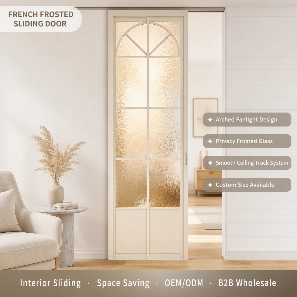 Minimalist French Steel Frame Interior Door Sliding & Swing Integrated Door, Classic Line Design Villa Partition Door