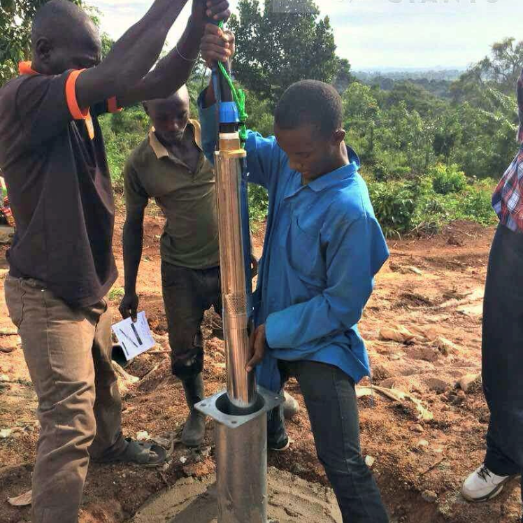 
 Погружной насос для бурения скважин на солнечной батарее, 4 дюйма, 2,4 л.с., для домашней живописи, длительный срок службы питья  