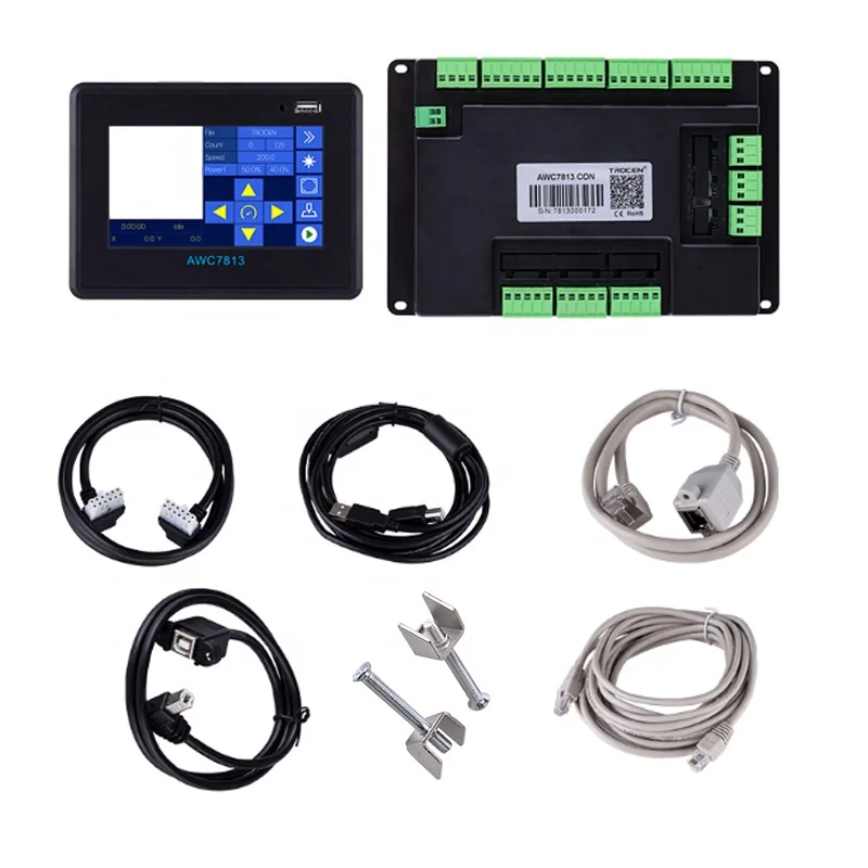 Trocen Co2 Laser Control System AWC7813 Replace AWC708S TL3120 Leetro Controller for CO2 Laser Engraving and Cutting Machine