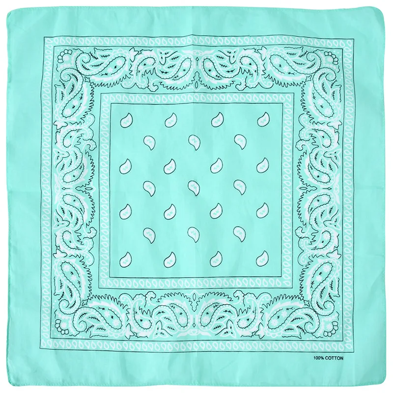 Высококачественный разноцветный 100% хлопковый Многофункциональный индивидуальный спортивный велосипедный бандана шарф с двусторонним принтом квадратный тюрбан узором пейсли