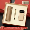Gold Thermos + pen + power bank 3pcs set