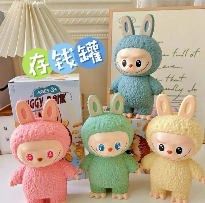 LINDA Labubu Piggy Bank Doll Shape Ornament Kids Storage