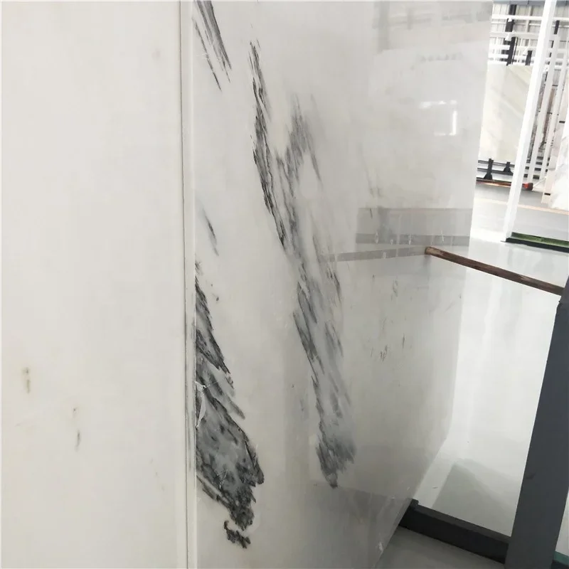 product slab morden design landscape ink china white color grey vein marble for house indoor wall tiles decoration-2