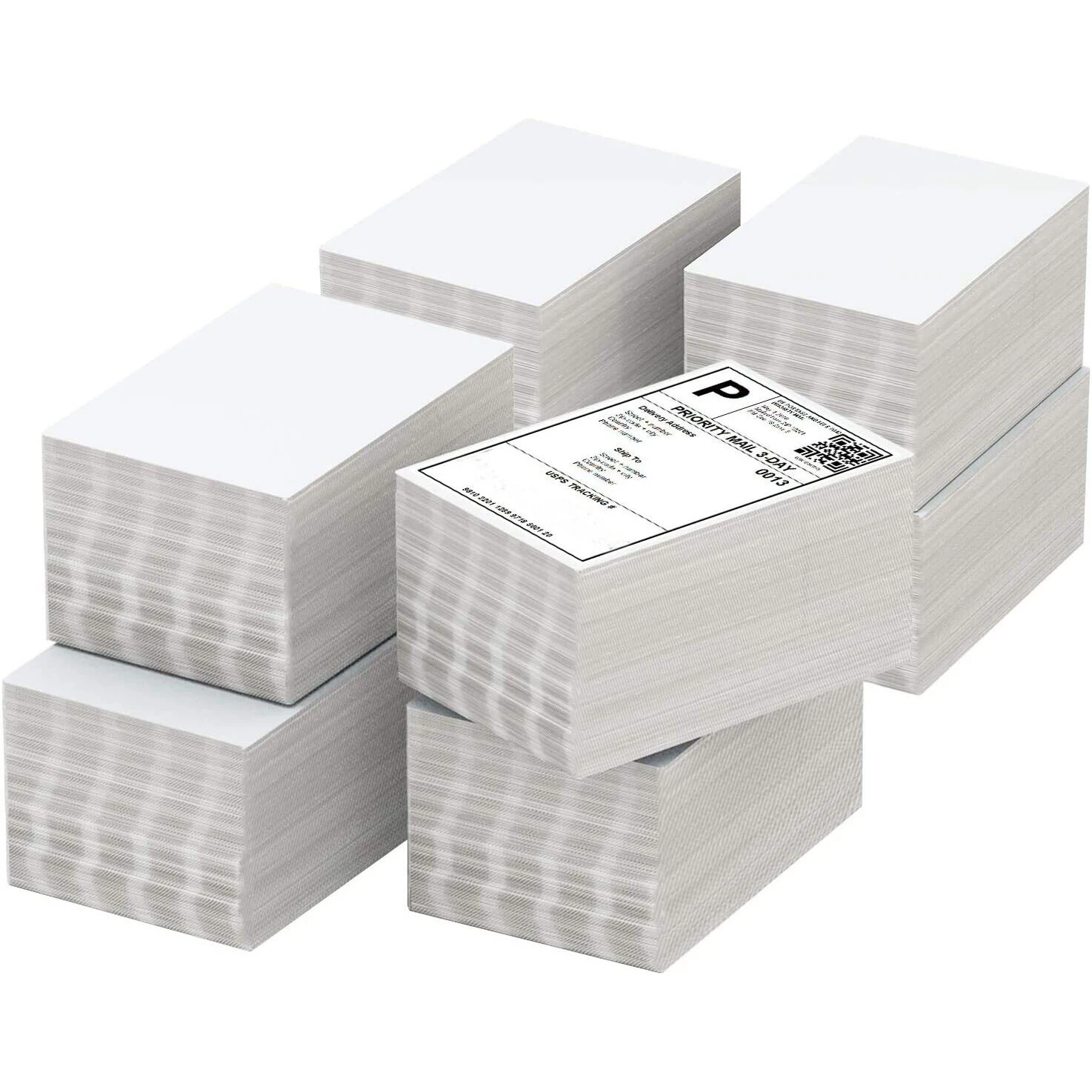 Waterproof Fanfold 4X6 Direct Thermal Labels - 500pcs, Ideal for Direct Thermal Printers, Perfect for Printing Shipping Labels details