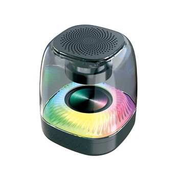 RGB Outdoor Portable Wireless Speaker with Bluetooth and Aux Powered by Battery Made of Durable Plastic
