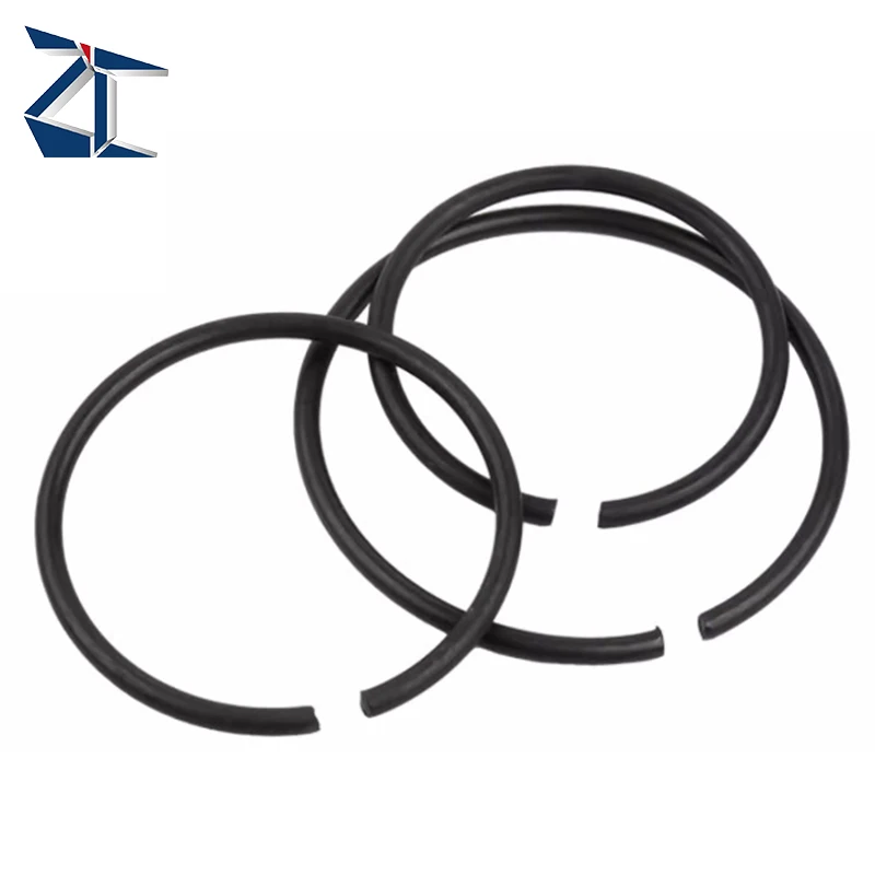 Wholesale C type flat wire elastic retaining ring black carbon stainless steel304/316 din5417 for Rolling Bearings