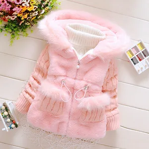 Customized New Baby Girl Toddler Winter Eco-friendly Casual Padded Cotton Warm Thick Hooded Zipper Coats Clothes for Kids