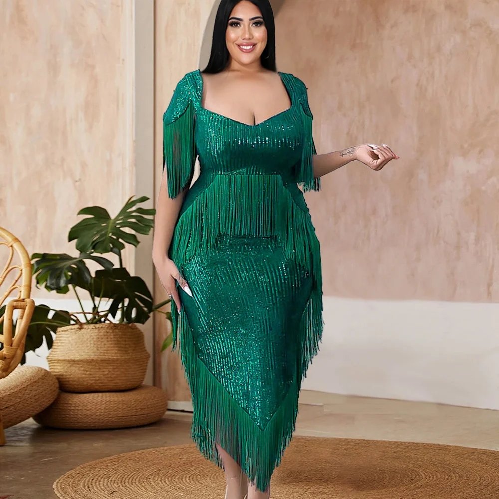 Bodycon Dresses Women\u0026#039;s Plus Size Dresses Cocktail Dress For Fat Women Sequin  Birthday Dress