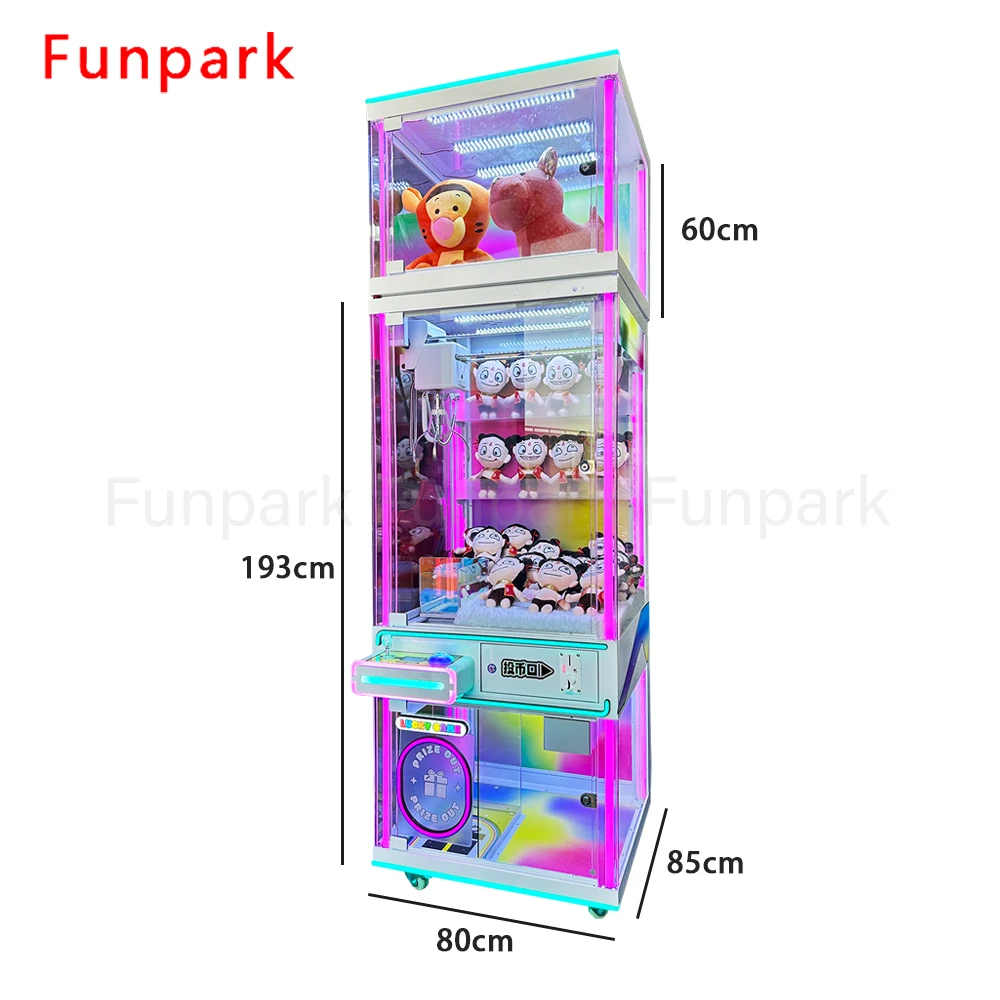 Funpark New Design Amusement Prize Box Claw Crane Dolls Gifts Machine Game Coin Operated Games factory