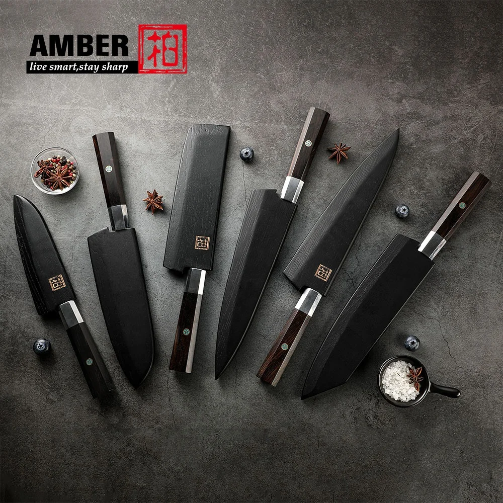 琥珀色のベスト8インチ手作り67層vg10日本のダマスカスキッチンシェフ