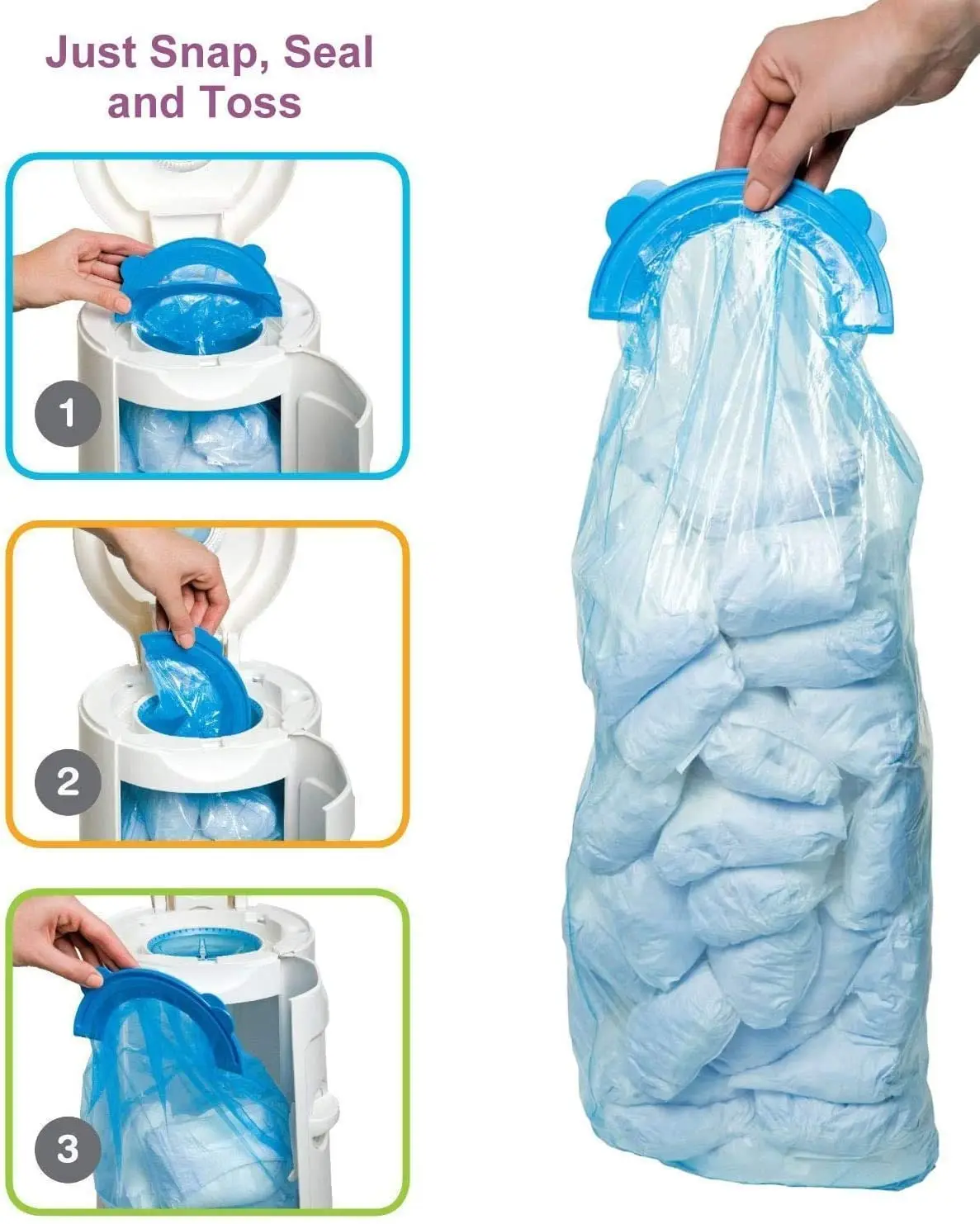 Munchkin Arm & Hammer 7 Layer Evoh Diaper Disposal Refill Bags Diaper