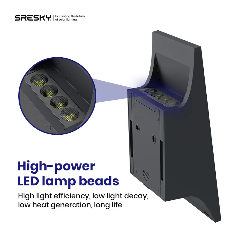 Solar up and Down Emitting Light 700lm Solar Panel Tilt Design Solar Garden Wall Light for Hotel