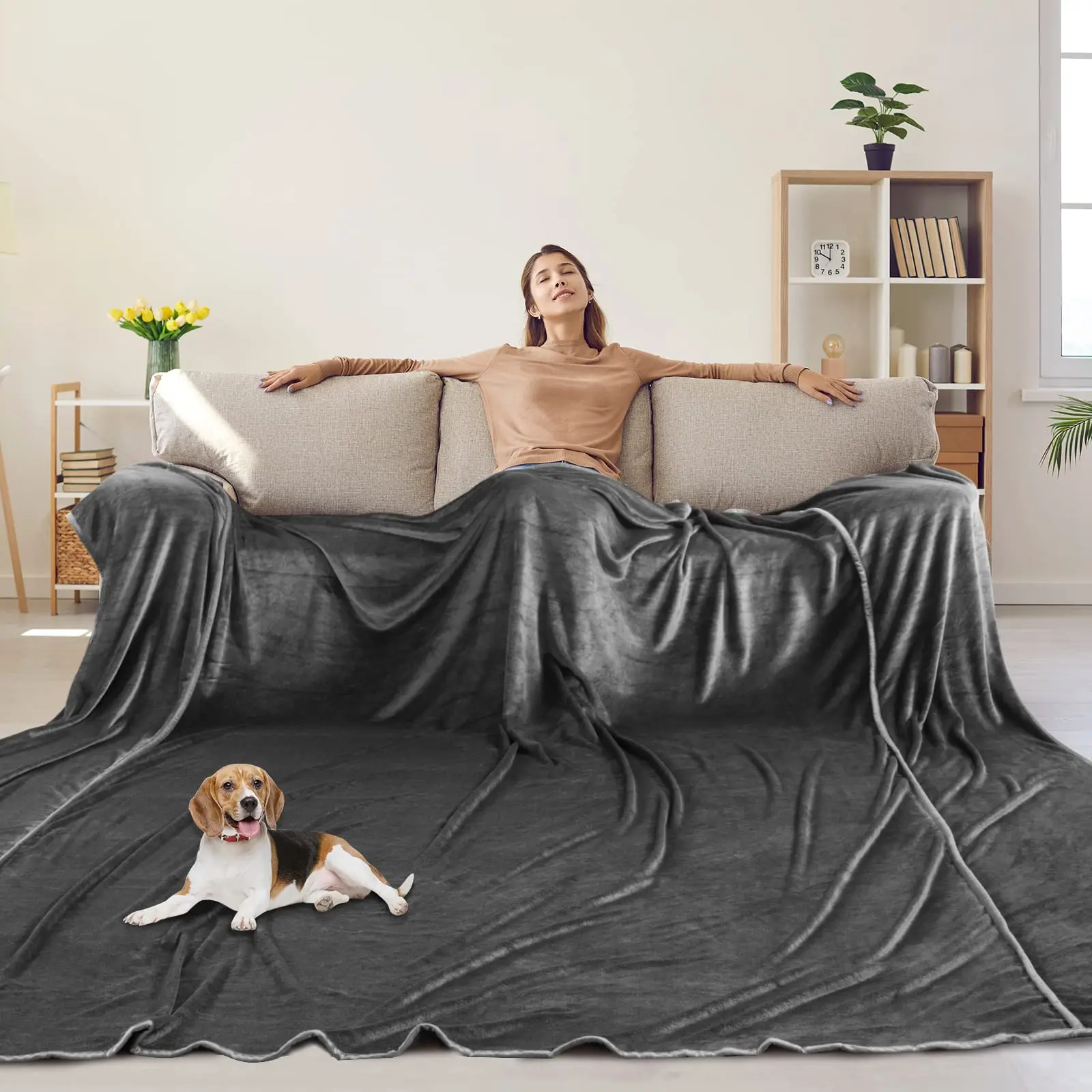 Mantas De Forro Polar Verde Salvia, Gruesas Y Cálidas Para Invierno, Manta Ligera De Gran Tamaño, Mantas De Cama Súper Suaves Y Acogedoras, Mantas De Otoño Esponjosas Para Sofá, Cama, Silla