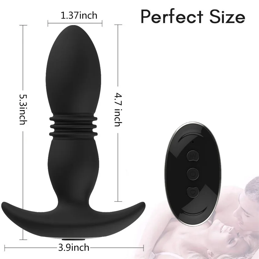 Thrusting Anal Vibrator Prostate Massager Wireless Wearable Anal Thruster Vibrating Butt Plug Dilator Anal Toys for Women