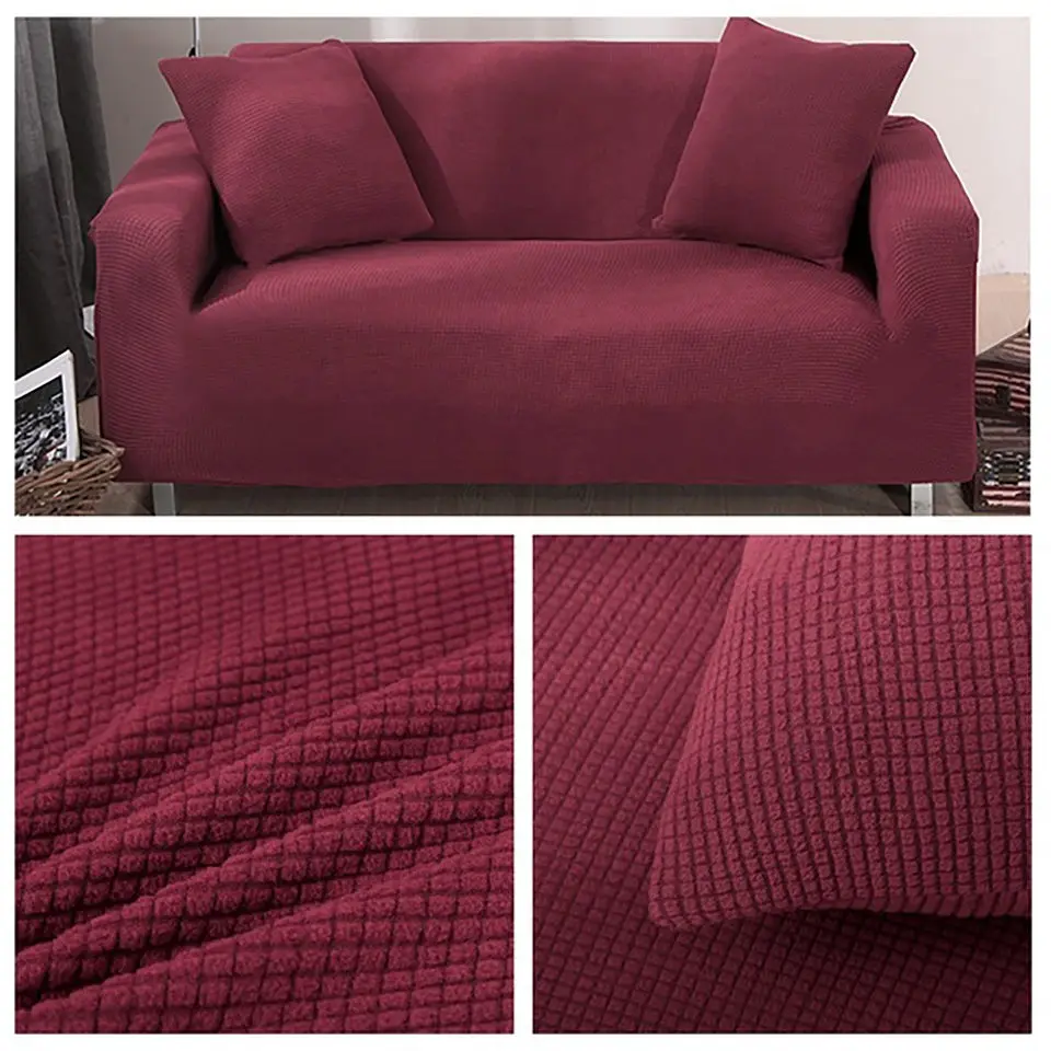 Plaid Jacquard Soft Fabric Pink Sofa Cover For Living Room 1/2/3/4/5 Seats  Seater All-inclusive Elastic Corner Couch Slipcover - Buy Waterproof  Stretch Sofa Cover Plaid Polyester Slipcover For Living Room Home Decor